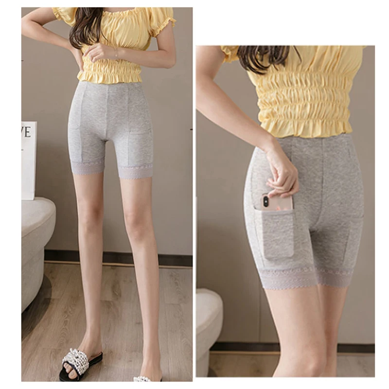 Summer New Women Safety Pants Yoga Slim With Pocket Cotton High Waist Large Size High Elasticity Breathable Shorts
Summer New Women Safety Pants Yoga Slim With Pocket Cotton High Waist Large Size High Elasticity Breathable Shorts