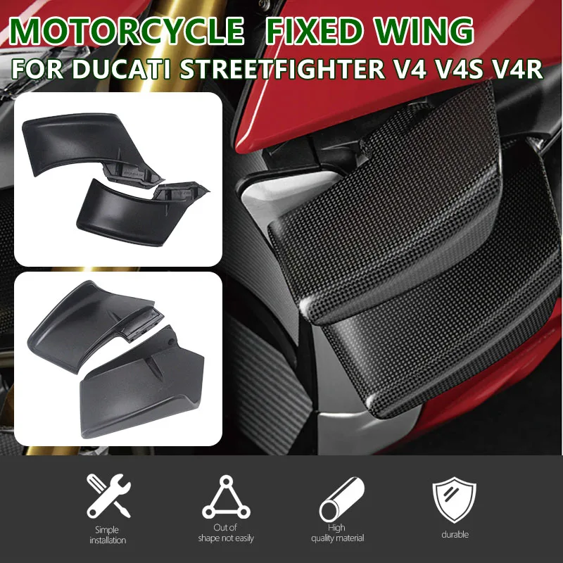 for DUCATI Streetfighter V4 V4S V4R ABS Plastic Motorcycle Winglet Aerodynamic Wing Kit Spoiler 
for DUCATI Streetfighter V4 V4S V4R ABS Plastic Motorcycle Winglet Aerodynamic Wing Kit Spoiler
