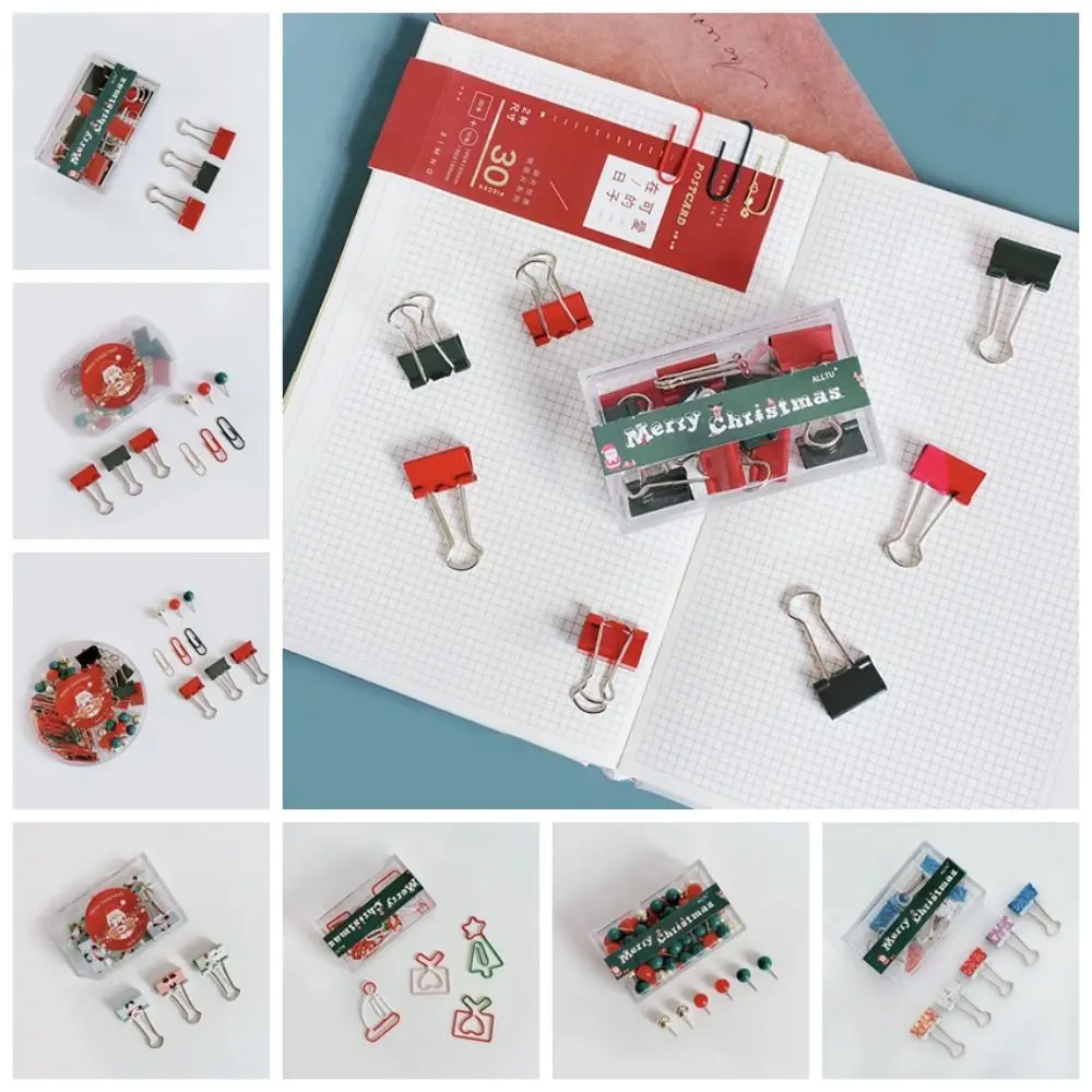 Binding Supplies Christmas Series Binder Clips Foldback Clip Stationery Push Pins Paper Clip Long Tail Clip Metal
Binding Supplies Christmas Series Binder Clips Foldback Clip Stationery Push Pins Paper Clip Long Tail Clip Metal