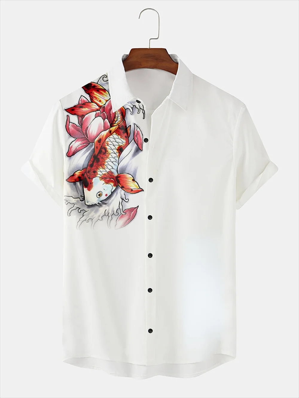 Short Sleeve Shirt Summer Men Clothes Street Retro Hawaiian Shirt Man Casual Top Sea Animal Fish Digital Lapel Men's Shirt
Short Sleeve Shirt Summer Men Clothes Street Retro Hawaiian Shirt Man Casual Top Sea Animal Fish Digital Lapel Men's Shirt