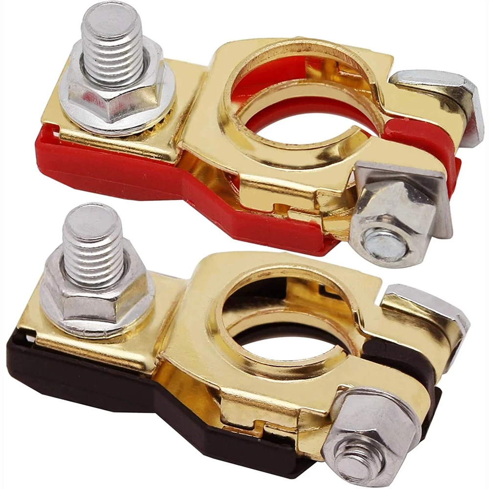 2Pcs Automotive Battery Terminal Clamp Clip Connector For Car Caravan Boat Fits 12V 24V Positive Or Negative Battery Plates
2Pcs Automotive Battery Terminal Clamp Clip Connector For Car Caravan Boat Fits 12V 24V Positive Or Negative Battery Plates