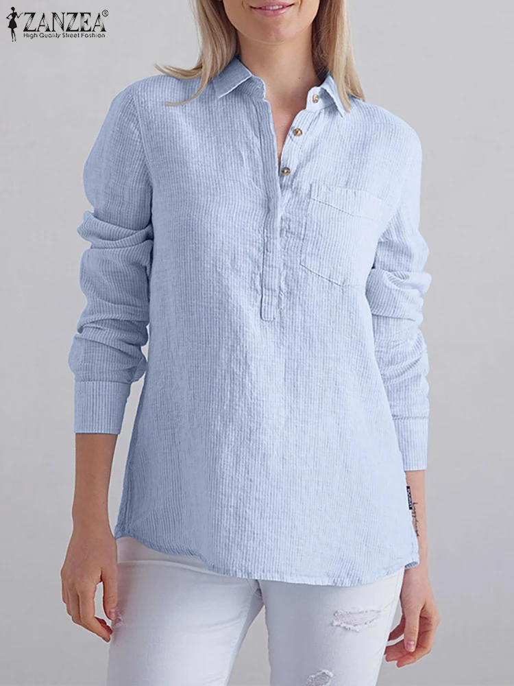 ZANZEA Women Long Sleeve Pockets Shirt Casual Blouse Work OL Tops Button Down Front Lapel Female Fashion Elegant Vintage Blouses
ZANZEA Women Long Sleeve Pockets Shirt Casual Blouse Work OL Tops Button Down Front Lapel Female Fashion Elegant Vintage Blouses