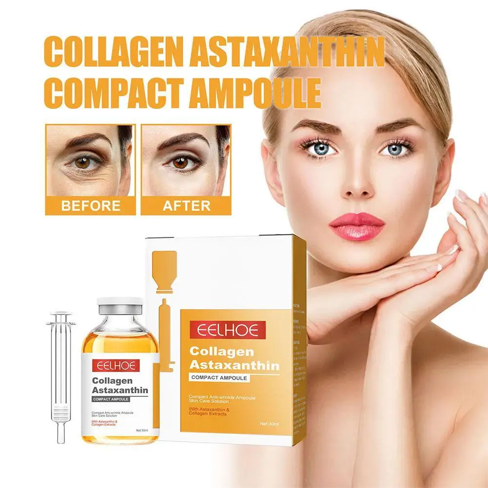 EELHOE 30ml Collagen Astaxanthin Lifting Ampoule Instant Wrinkle Remover Face Serum Lifting Firming Fade Fine Lines Anti-aging
EELHOE 30ml Collagen Astaxanthin Lifting Ampoule Instant Wrinkle Remover Face Serum Lifting Firming Fade Fine Lines Anti-aging
