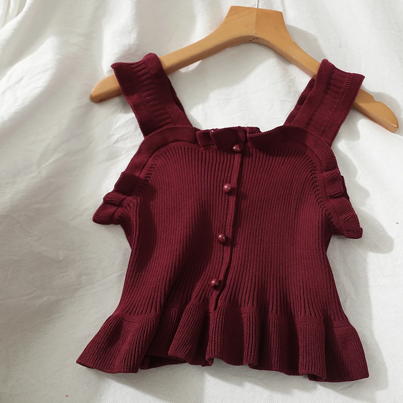 ITOOLIN 2022 Y2K Buttons Cute Women Cropped T-shirt New Streetwear Stripe Sexy Summer OFF White Ruffles Sleeveless Tops
ITOOLIN 2022 Y2K Buttons Cute Women Cropped T-shirt New Streetwear Stripe Sexy Summer OFF White Ruffles Sleeveless Tops