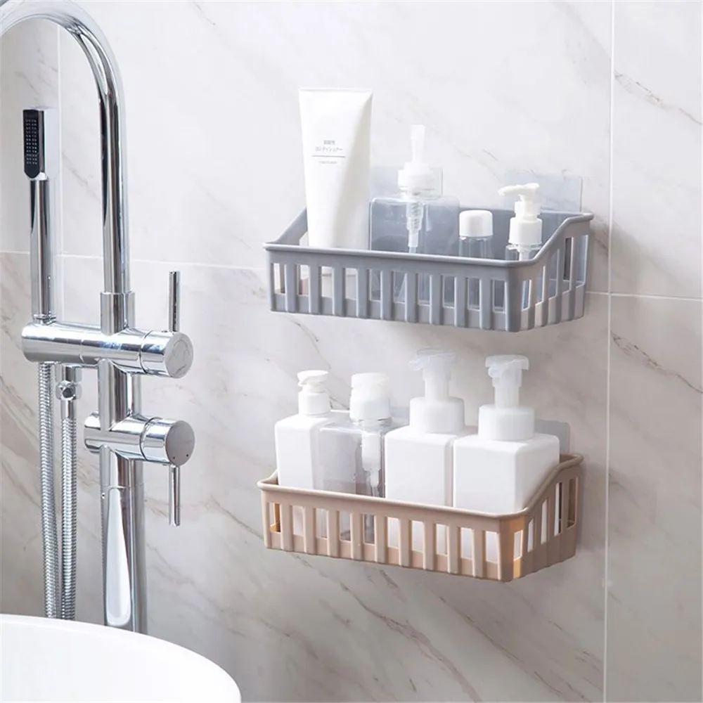 Wall Mounted Shelf No Punching Shower Sucker Rack Kitchen Hanging Cosmetic Rack Bathroom Storage Rack Bathroom Accessories
Wall Mounted Shelf No Punching Shower Sucker Rack Kitchen Hanging Cosmetic Rack Bathroom Storage Rack Bathroom Accessories