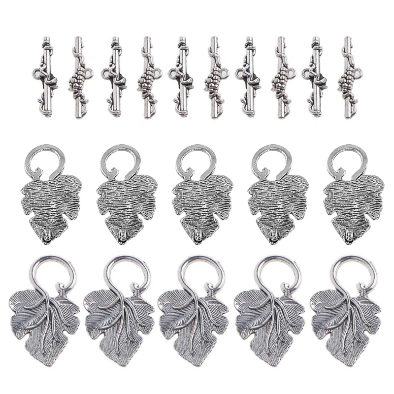 10Pcs/Set Grape Leaf Toggle Clasps Connectors Necklace Jewelry Making Buckle Jewelry Connectors for Necklace Bracelet
10Pcs/Set Grape Leaf Toggle Clasps Connectors Necklace Jewelry Making Buckle Jewelry Connectors for Necklace Bracelet