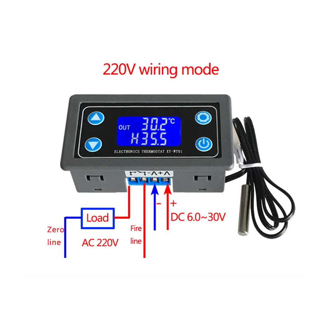 Digital Temperature Humidity Controller XY-WT01 XY-WTH1 Thermometer Hygrometer Module with LED Display
Digital Temperature Humidity Controller XY-WT01 XY-WTH1 Thermometer Hygrometer Module with LED Display