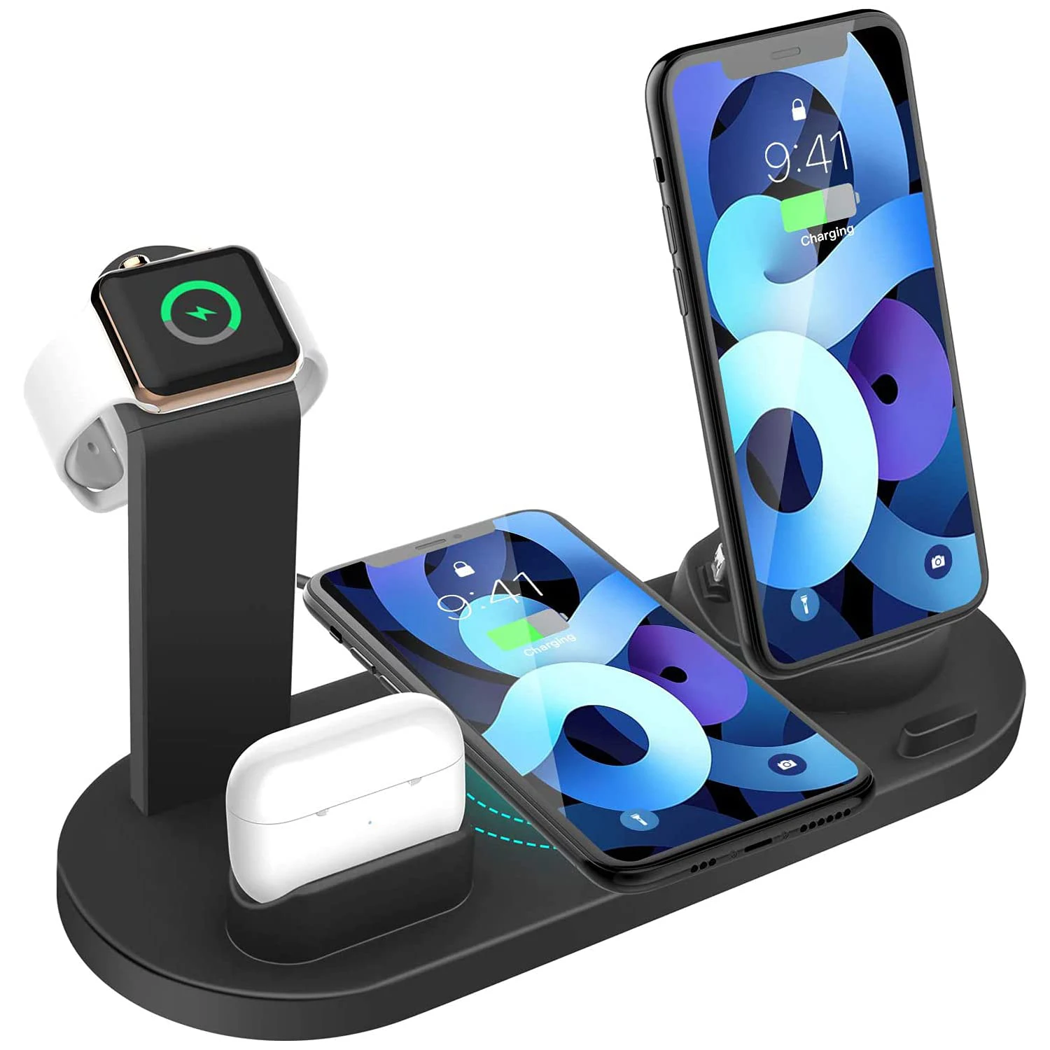 Qi 5 в 1 Беспроводное зарядное устройство для iPhone зарядная док-станция для Apple Watch Airpods зарядное устройство Micro USB Type C подставка Быстрая зарядка
Qi 5 в 1 Беспроводное зарядное устройство для iPhone зарядная док-станция для Apple Watch Airpods зарядное устройство Micro USB Type C подставка Быстрая зарядка