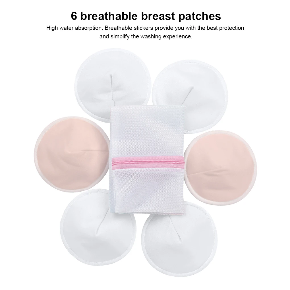 6 Pieces Washable Organic Bamboo Breast Pads Breathable Stickers Great Elasticity Breastfeeding Nipple Cushion for Maternity
6 Pieces Washable Organic Bamboo Breast Pads Breathable Stickers Great Elasticity Breastfeeding Nipple Cushion for Maternity