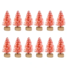 367A Artificial White Snow Pine Tree 12pcs Simulation Plants Micro Landscape Accessory for Home Gadren Courtyard Decor