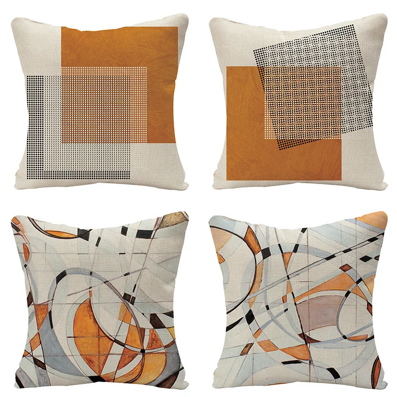 Modern Orange Geometric Abstract Linen Pillowcase 45x45 Cm Fresh Home Decoration Sofa Cushion Cover Living Room Pillowslip
Modern Orange Geometric Abstract Linen Pillowcase 45x45 Cm Fresh Home Decoration Sofa Cushion Cover Living Room Pillowslip