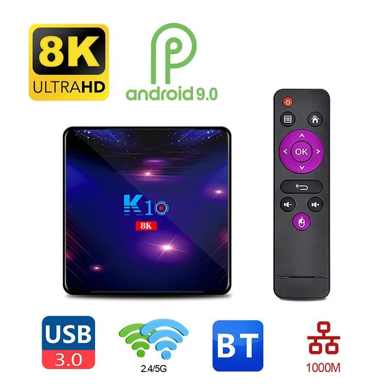 K10 Amlogic S905X3 Bluetooth 4.0 Smart Tv Box Android 9.0 8k 2022 Support 2.4G/5G Wifi 4gb Ram 128gb Rom Android Tv Box K10
K10 Amlogic S905X3 Bluetooth 4.0 Smart Tv Box Android 9.0 8k 2022 Support 2.4G/5G Wifi 4gb Ram 128gb Rom Android Tv Box K10
