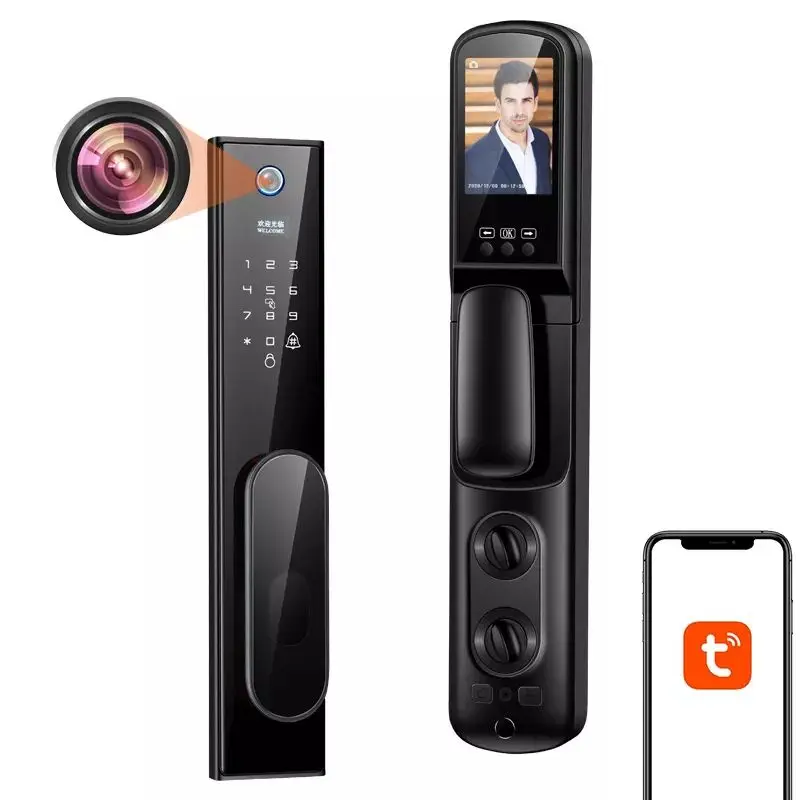 Smart door locks 3d face recognition Fully automatic electronic fingerprint lock with video camera Facial recognition door lock
Smart door locks 3d face recognition Fully automatic electronic fingerprint lock with video camera Facial recognition door lock