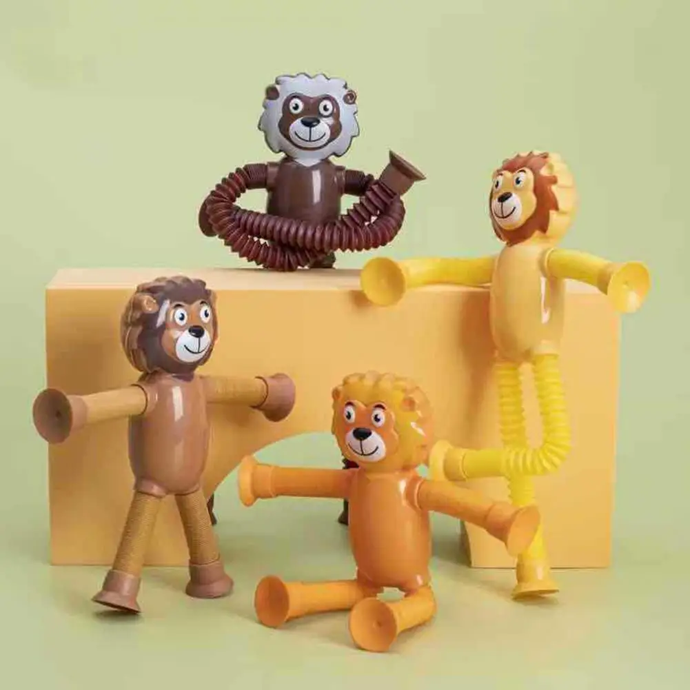 Telescopic Tube Toy with Sucker Flexible Stretchable Monkey Lion DIY Fidget Toys Animal Stretch Tube Children Anti-stress Toy
Telescopic Tube Toy with Sucker Flexible Stretchable Monkey Lion DIY Fidget Toys Animal Stretch Tube Children Anti-stress Toy
