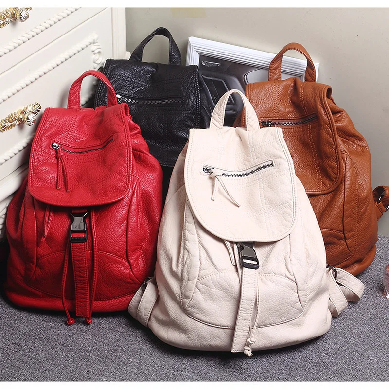 2023 Luxury Designer Washed Leather Women Backpack Female Casual Shoulders Bag Teenager School Bag 2023 Vintage Women's Bags
2023 Luxury Designer Washed Leather Women Backpack Female Casual Shoulders Bag Teenager School Bag 2023 Vintage Women's Bags