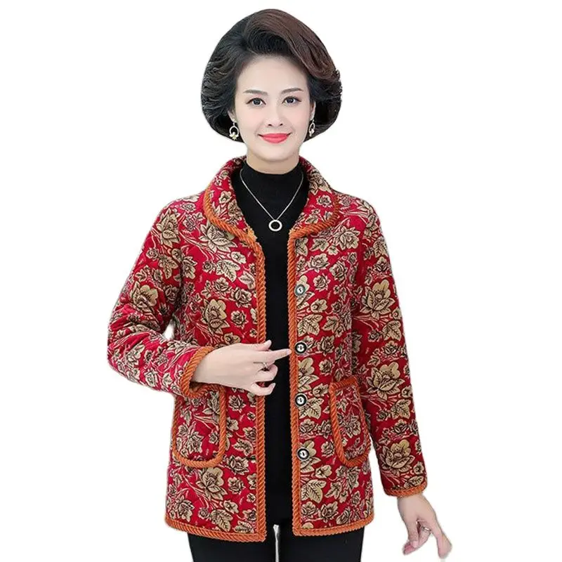 Mother Cotton-padded Clothes 2023 New Warm Cotton-padded Jacket Middle-aged And Elderly Women's Fleece Loose Winter Print Toat
Mother Cotton-padded Clothes 2023 New Warm Cotton-padded Jacket Middle-aged And Elderly Women's Fleece Loose Winter Print Toat