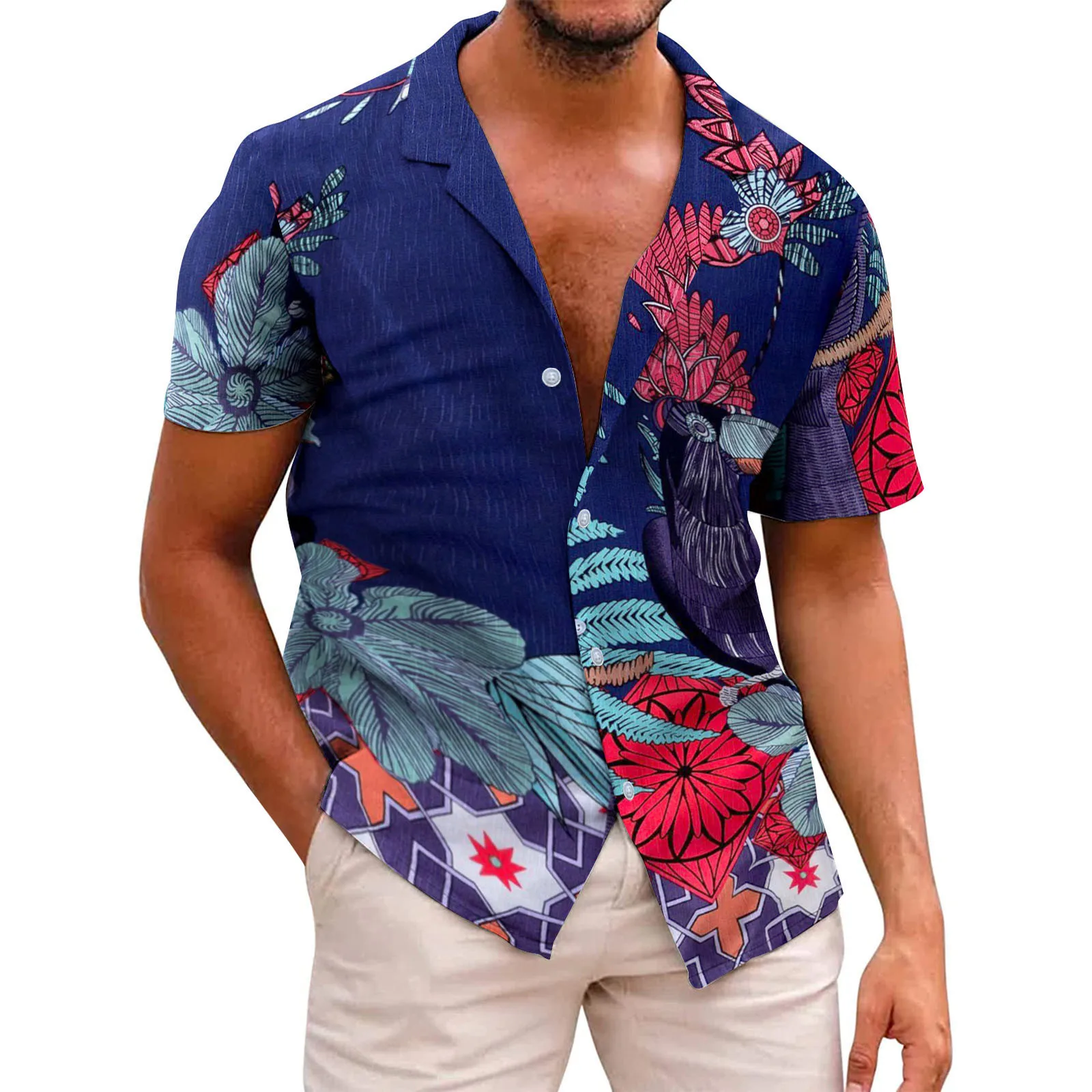 Men's Hawaiian Floral Shirts Button Down Tropical Holiday Beach Shirts Summer Outfits Tunics Button Shirts
Men's Hawaiian Floral Shirts Button Down Tropical Holiday Beach Shirts Summer Outfits Tunics Button Shirts