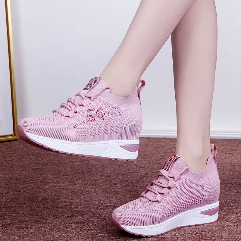 Spring Summer New Inner Heightening Women's Shoes Mesh Breathable Casual Sneakers Thick Bottom Wedges Sports Zapatillas Mujer
Spring Summer New Inner Heightening Women's Shoes Mesh Breathable Casual Sneakers Thick Bottom Wedges Sports Zapatillas Mujer