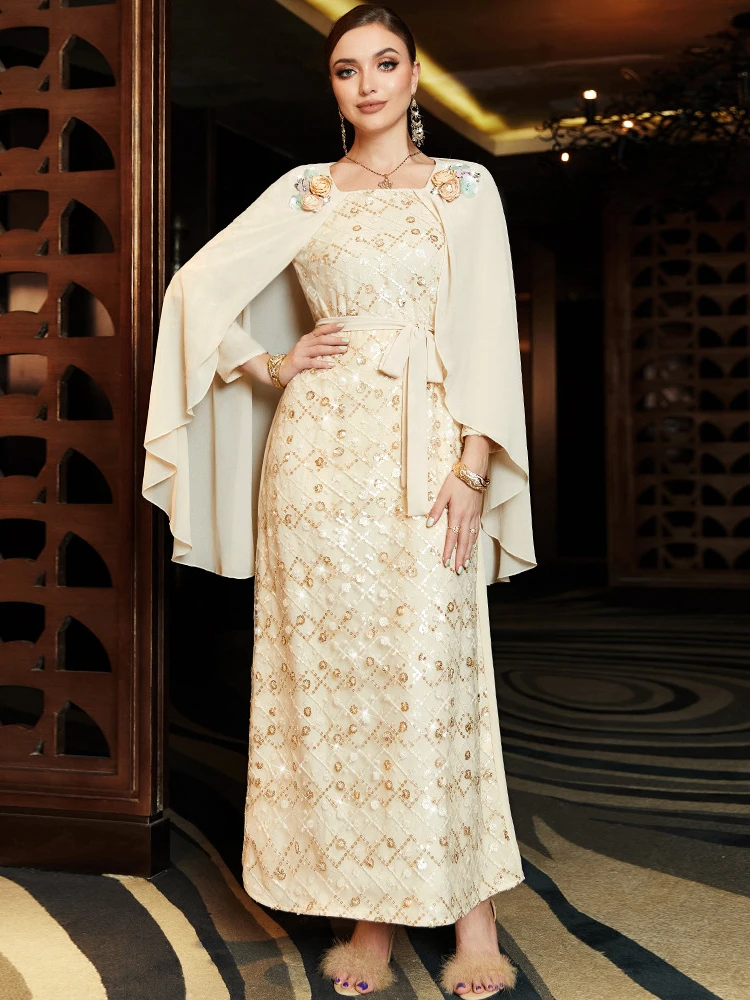 Party Dress Women Muslim Shawl Caftan Sequins Appliques Lace Up Dress Kaftan Eid Vestidos Dubai Arab Turkey Ramadan 2023 Summer
Party Dress Women Muslim Shawl Caftan Sequins Appliques Lace Up Dress Kaftan Eid Vestidos Dubai Arab Turkey Ramadan 2023 Summer
