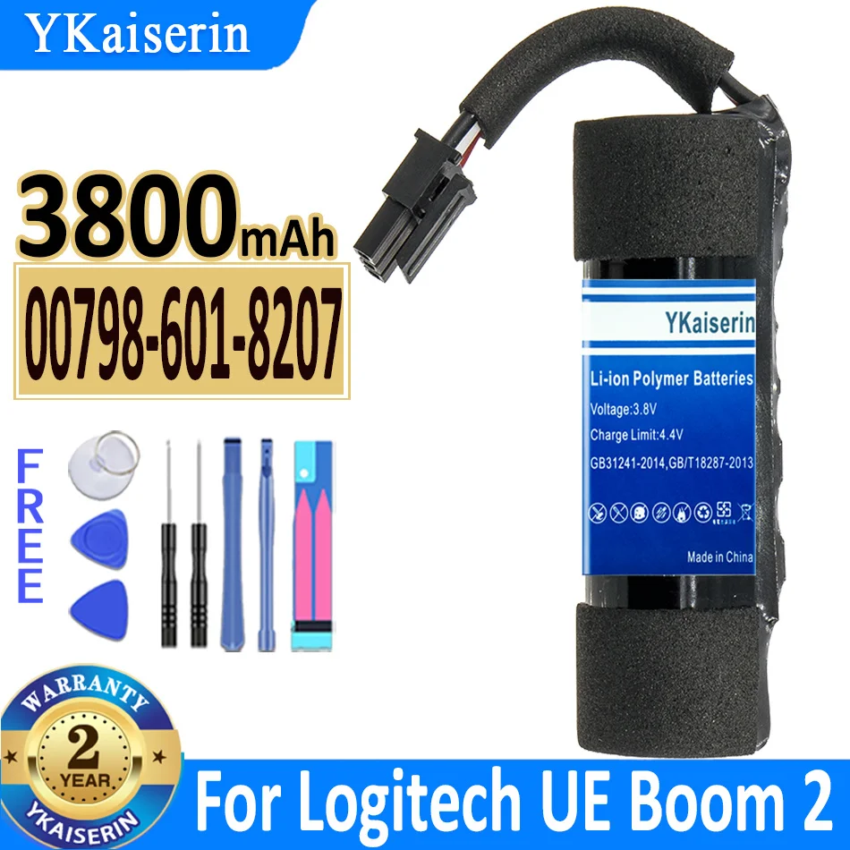 Высококачественный аккумулятор ykaisсеребрин 00798-601-8207 (BOOM 2) 3800 мАч для Logitech UE Boom 2, UE Boom2 Ultimate Bateria + Бесплатные инструменты
Высококачественный аккумулятор ykaisсеребрин 00798-601-8207 (BOOM 2) 3800 мАч для Logitech UE Boom 2, UE Boom2 Ultimate Bateria + Бесплатные инструменты