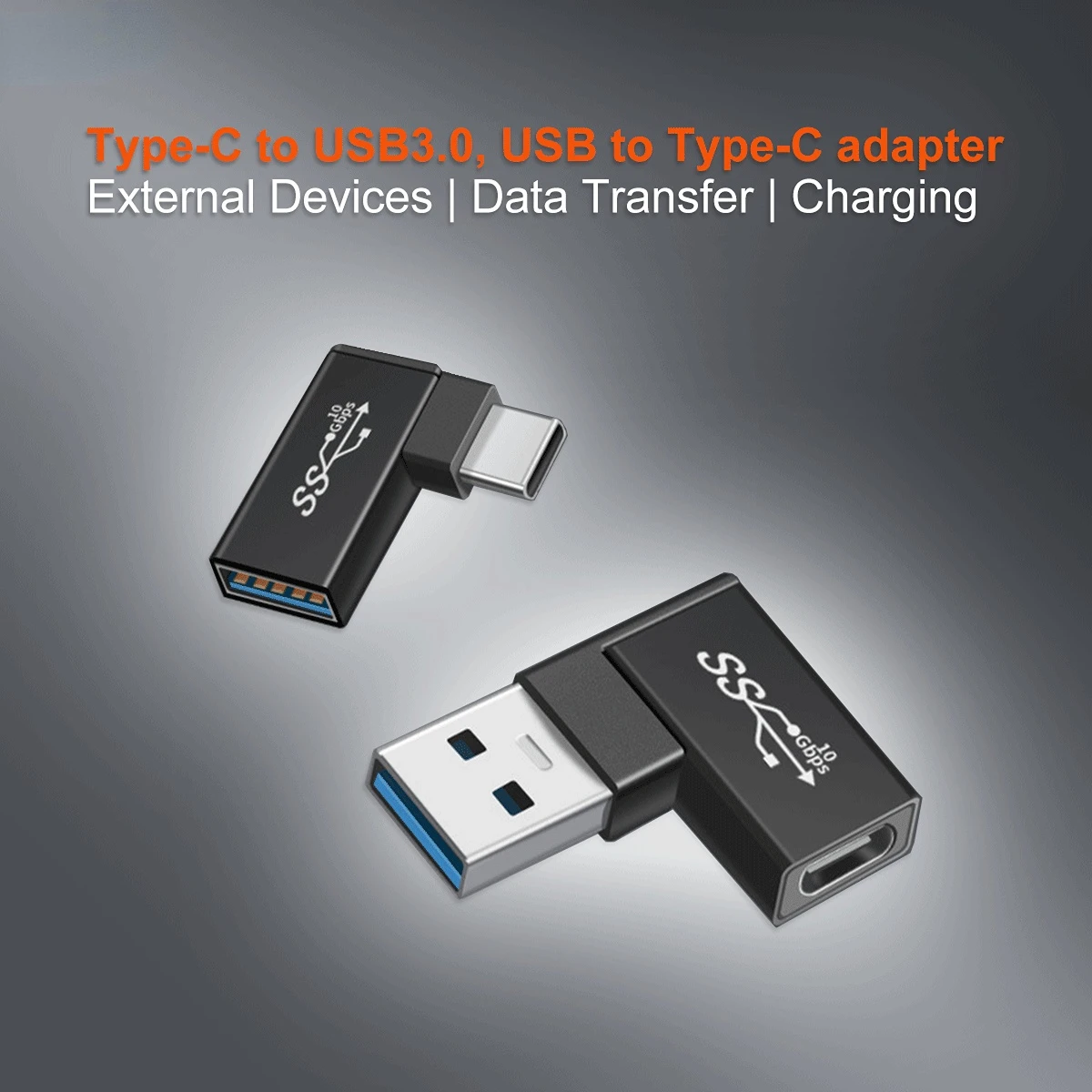 

OTG Adapter USB Male to Type-C Female PD Elbow High-speed Transmission Type-C to Usb3 0 Female Converter Gadgets Cables