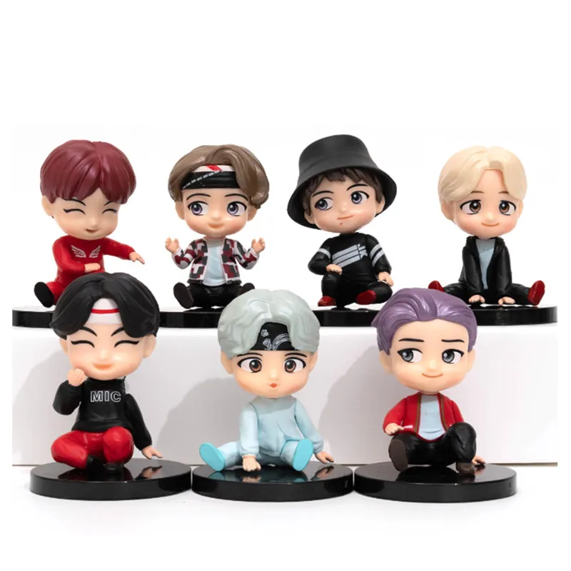 7pcs/lot New Trending kpop tiny Korea super stars kawaii cute figures stand sit styles model toy collectible gift for boy girl
7pcs/lot New Trending kpop tiny Korea super stars kawaii cute figures stand sit styles model toy collectible gift for boy girl