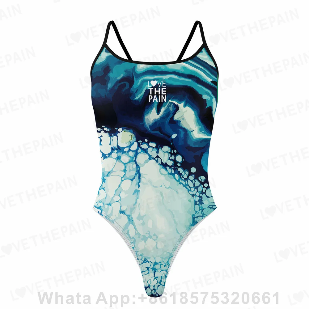 

Love The Pain Women Swimsuit Pro Team Triathlon Sexy One-piece Comfortable Suit Swimwear Functional Training Swimsuit Open Water
