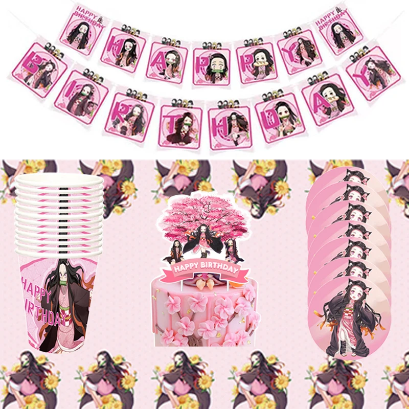 37pcs/lot Demon Slayer Theme Birthday Party Baby Shower Decorations Tableware Cake Toppers Tablecloth Letter Banner Cup Plate
37pcs/lot Demon Slayer Theme Birthday Party Baby Shower Decorations Tableware Cake Toppers Tablecloth Letter Banner Cup Plate