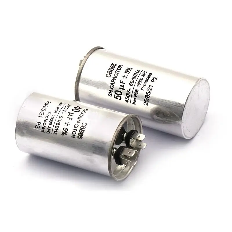 CBB65 air conditioning compressor starting capacitor 20/25/30/35/40/45/50/60/70uf 450V
CBB65 air conditioning compressor starting capacitor 20/25/30/35/40/45/50/60/70uf 450V