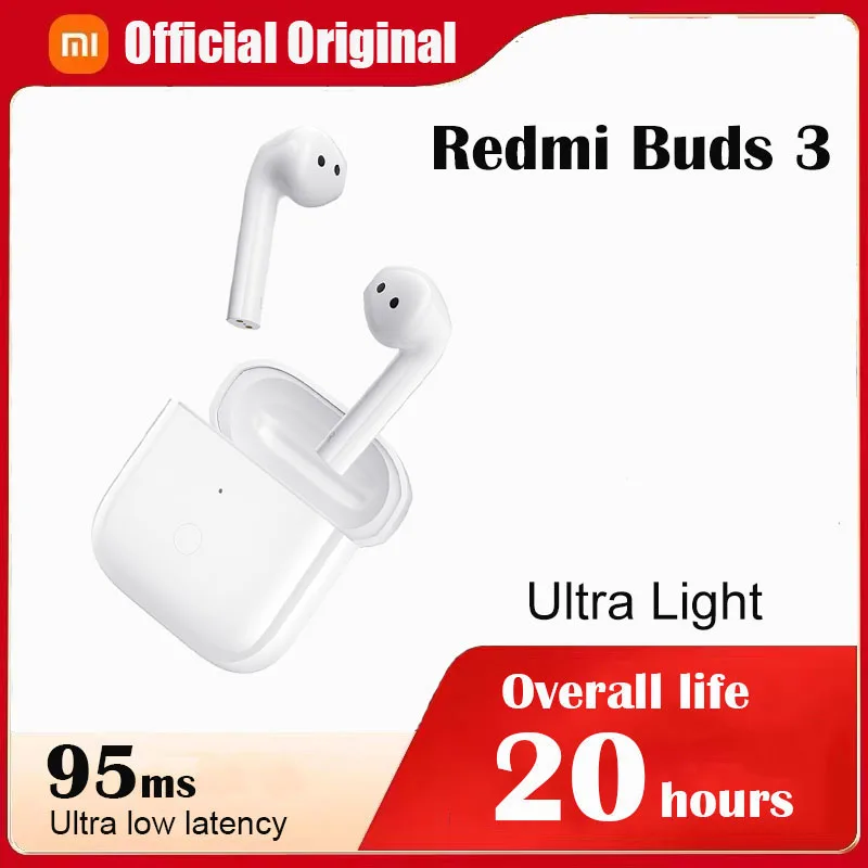Original Xiaomi Redmi Buds 3 True Wireless Bluetooth Earphone TWS Music Game Touch Headphones Water Resistant Earbuds Headset
Original Xiaomi Redmi Buds 3 True Wireless Bluetooth Earphone TWS Music Game Touch Headphones Water Resistant Earbuds Headset