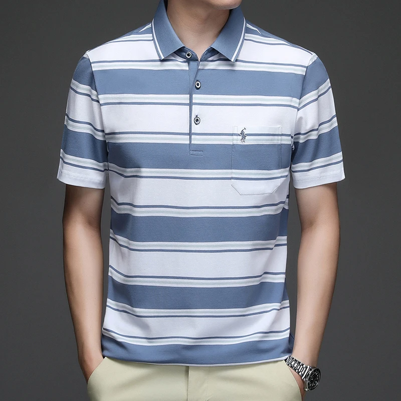 Polo Tshirts Men's Clothing Designer Classic Slim Fit Short Sleeve Logo New Male Soft Cotton summer Top Fashion Pocket Striped
Polo Tshirts Men's Clothing Designer Classic Slim Fit Short Sleeve Logo New Male Soft Cotton summer Top Fashion Pocket Striped