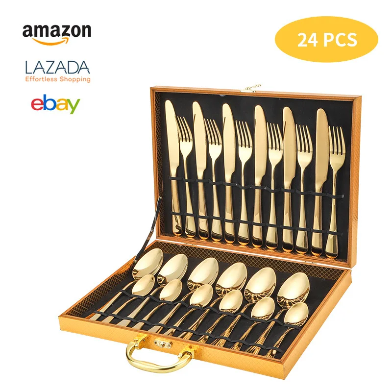 Stainless Steel Dinnerware Set Gift Box Spoon Fork Knife Sets Silverware Set Family Tableware
Stainless Steel Dinnerware Set Gift Box Spoon Fork Knife Sets Silverware Set Family Tableware