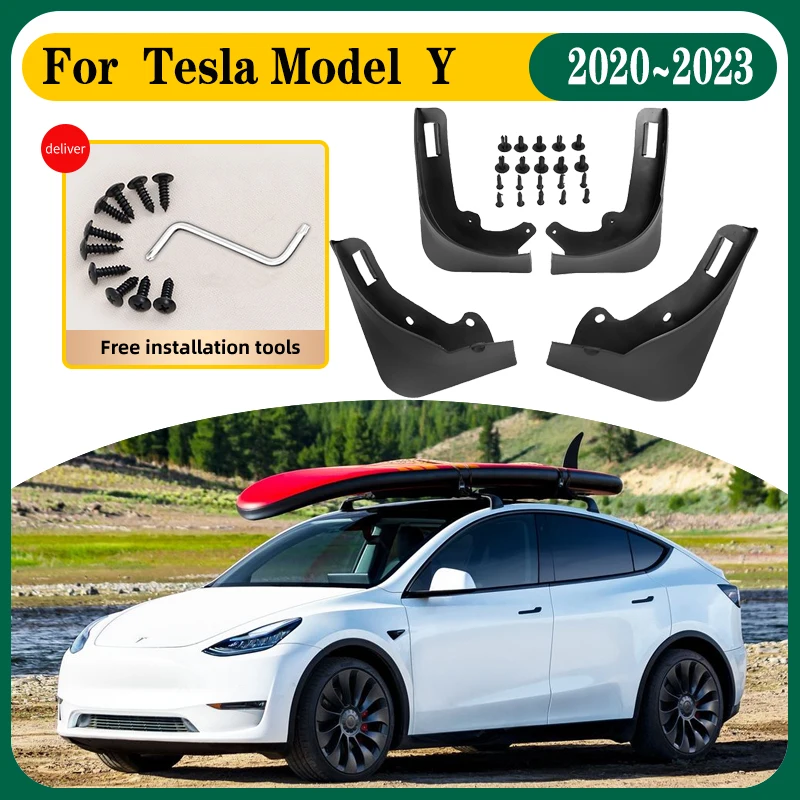 Anti-splash Car Mudguards For Tesla Model Y 2023 Accessories 2020~2022 Car Mud Flaps Splash Guard Front Rear Fenders Accessories 
Anti-splash Car Mudguards For Tesla Model Y 2023 Accessories 2020~2022 Car Mud Flaps Splash Guard Front Rear Fenders Accessories