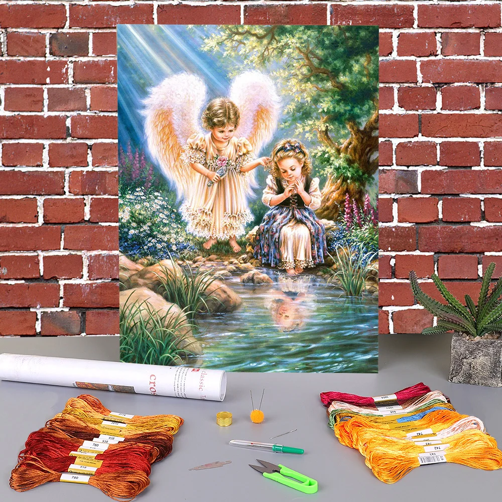 Angel Portrait Printed 11CT Cross-Stitch Embroidery Kit DMC Threads Craft Handmade Sewing Needlework Gift Stamped Decor
Angel Portrait Printed 11CT Cross-Stitch Embroidery Kit DMC Threads Craft Handmade Sewing Needlework Gift Stamped Decor