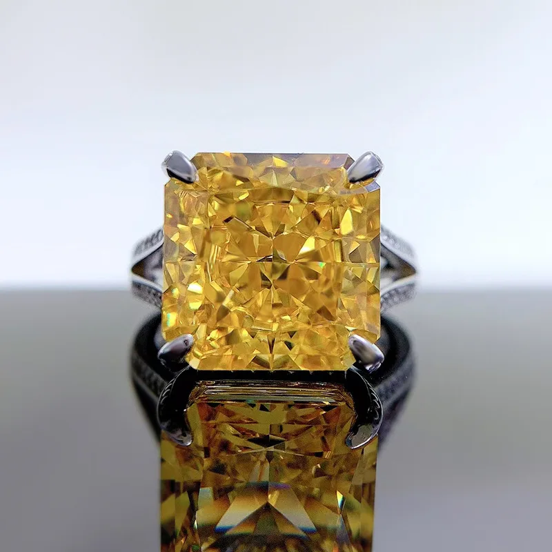 Fine Jewelry 925 Sterling Silver Yellow Cubic Zirconia Square Brilliant Princess Cut AAA CZ Solitaire Engagement Ring for Women
Fine Jewelry 925 Sterling Silver Yellow Cubic Zirconia Square Brilliant Princess Cut AAA CZ Solitaire Engagement Ring for Women