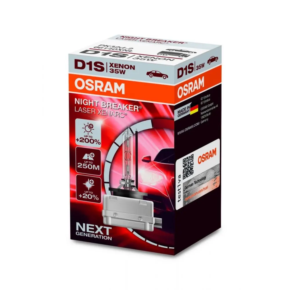 OSRAM Лампа D1S PK32d-2 85V 35W XENARC NIGHT BREAKER LASER на 200 больше света дороге (66140XNL) | Автомобили и