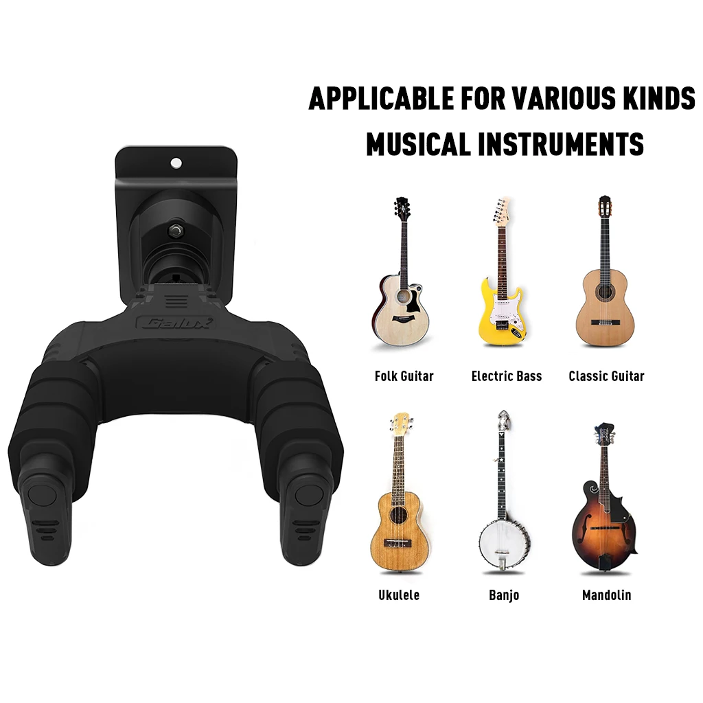 Electric Guitar Acoustic Mandolin Ukulele Black Guitar Bass Screws Accessories GH-110M Auto Lock Guitarra Hanger
Electric Guitar Acoustic Mandolin Ukulele Black Guitar Bass Screws Accessories GH-110M Auto Lock Guitarra Hanger