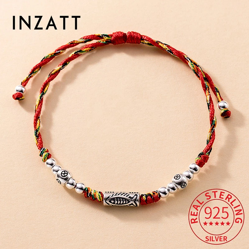 INZATT Real 925 Sterling Silver Bead Braided Red Rope Charm Bracelet For Women Party Vintage Fine Jewelry Minimalist Accessories
INZATT Real 925 Sterling Silver Bead Braided Red Rope Charm Bracelet For Women Party Vintage Fine Jewelry Minimalist Accessories