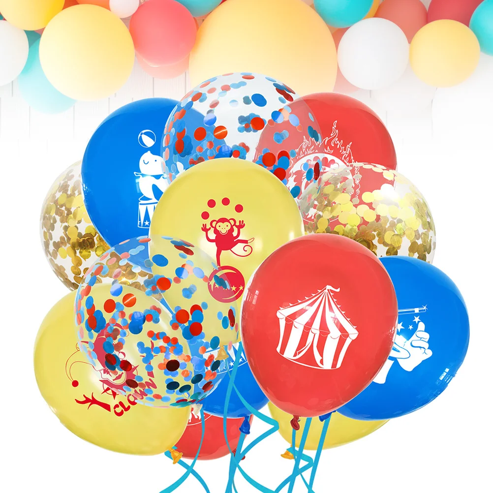 52PCS Printed Balloons Circus Theme Party Supplies Red Blue Yellow Balloons Circus Tent Decor Sequins Balloons
52PCS Printed Balloons Circus Theme Party Supplies Red Blue Yellow Balloons Circus Tent Decor Sequins Balloons