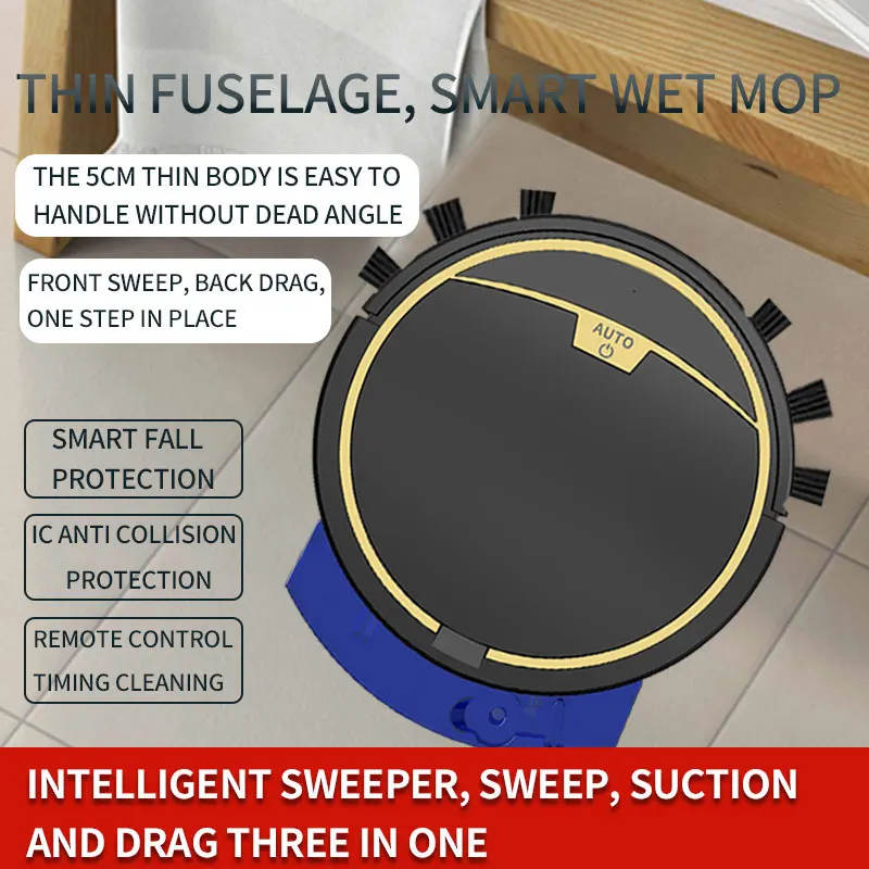 Robot Vacuum Cleaner Smart Home Wet and Dry Cleaning Carpet Mop With Water Tank Remote Control Smart Wireless Cleaner Machine
Robot Vacuum Cleaner Smart Home Wet and Dry Cleaning Carpet Mop With Water Tank Remote Control Smart Wireless Cleaner Machine
