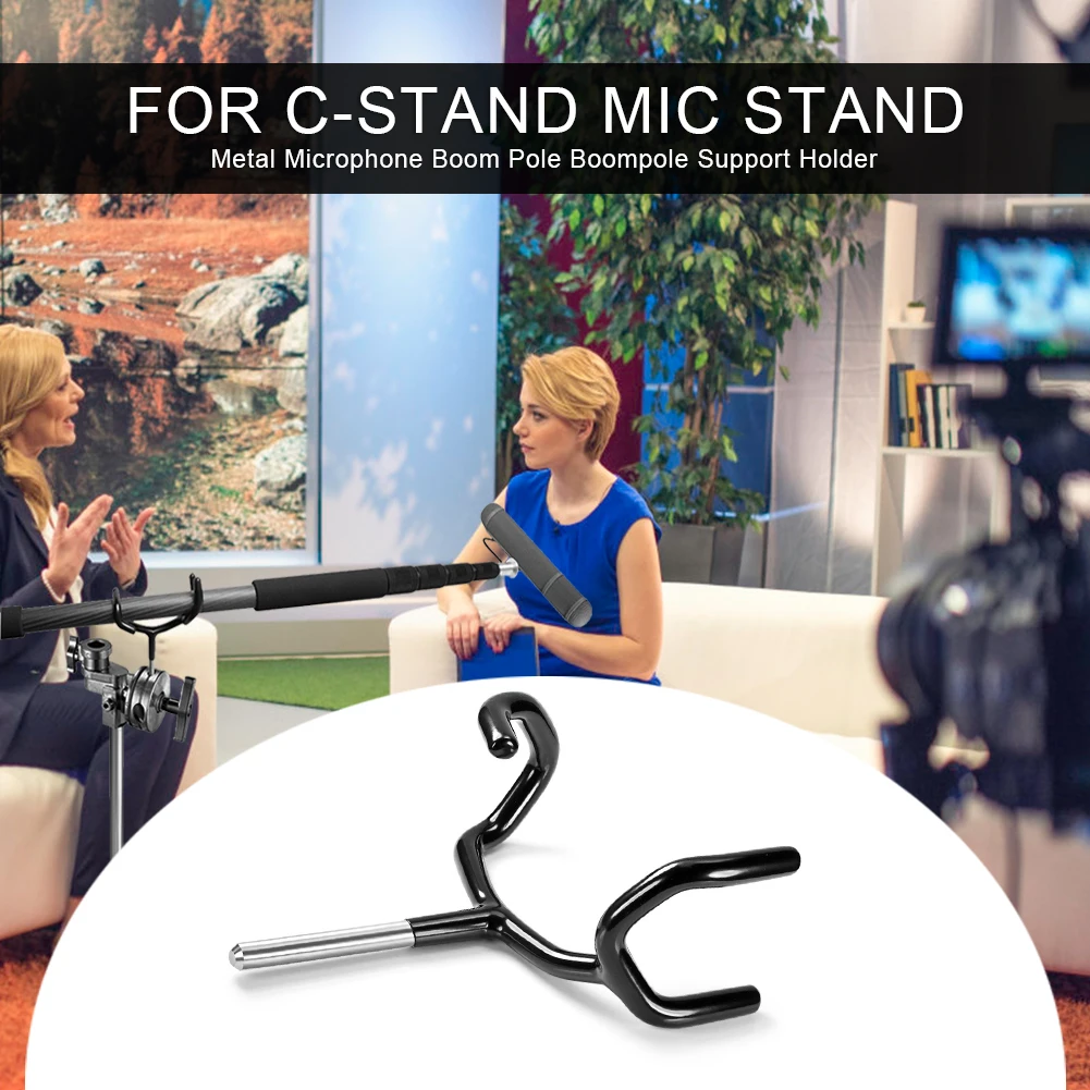 Black Metal Microphone Boompole Support Holder Sound Mic Clip Table Mounting Clamp for C-Stand Microphone Stand
Black Metal Microphone Boompole Support Holder Sound Mic Clip Table Mounting Clamp for C-Stand Microphone Stand