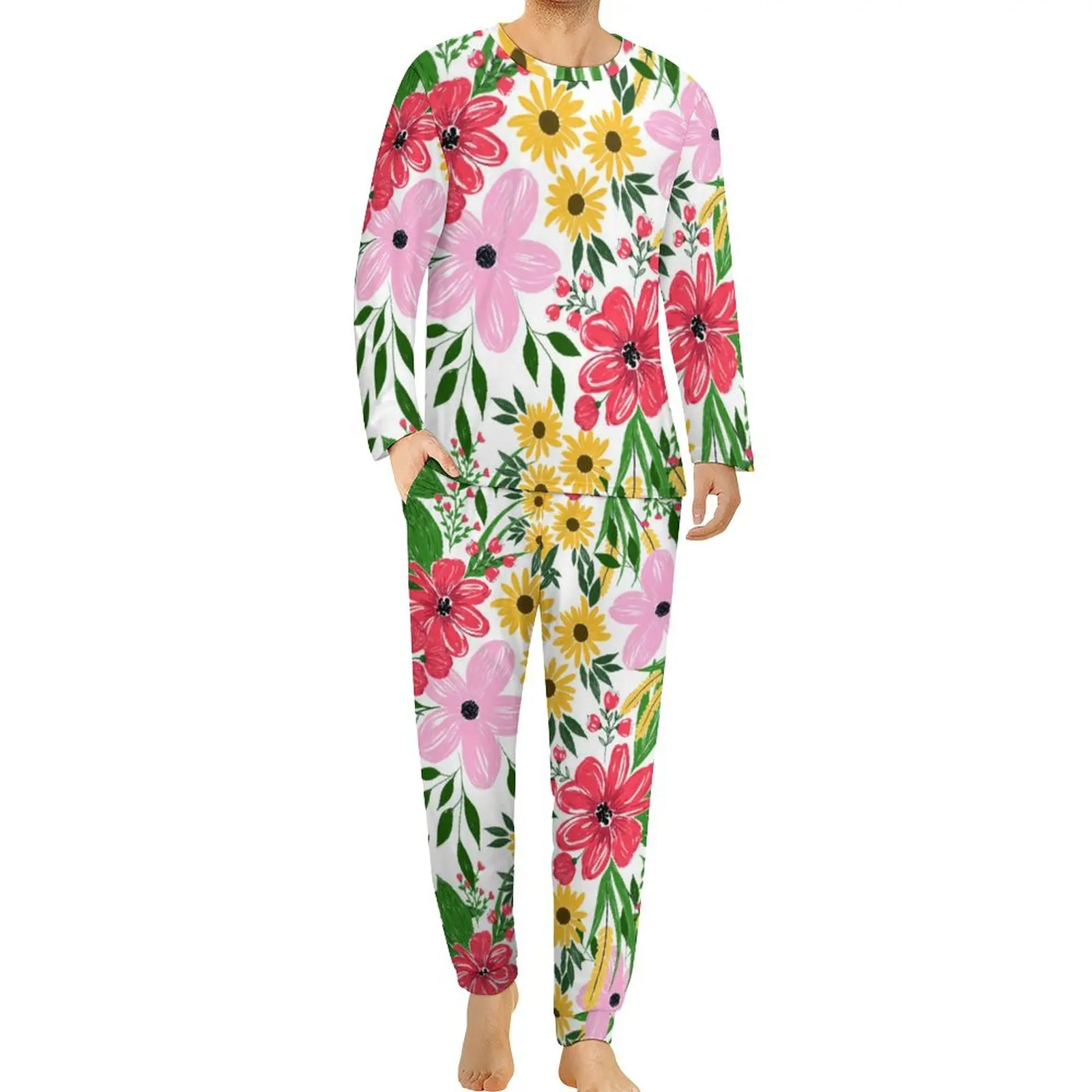 Bright Flowers Pajamas Male Cute Pink Red Floral Kawaii Home Suit Spring Long Sleeves Home Graphic Pajamas Set Big Size 4XL 5XL
Bright Flowers Pajamas Male Cute Pink Red Floral Kawaii Home Suit Spring Long Sleeves Home Graphic Pajamas Set Big Size 4XL 5XL