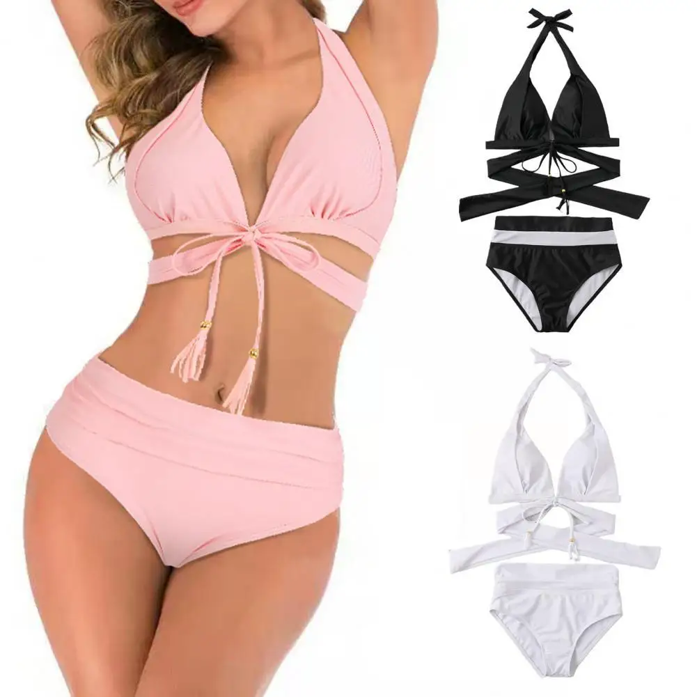 Fashion Lady Swimsuit Backless Lacing Up Back Two Piece Bow Decor Pleated Lady Swimsuit
Fashion Lady Swimsuit Backless Lacing Up Back Two Piece Bow Decor Pleated Lady Swimsuit
