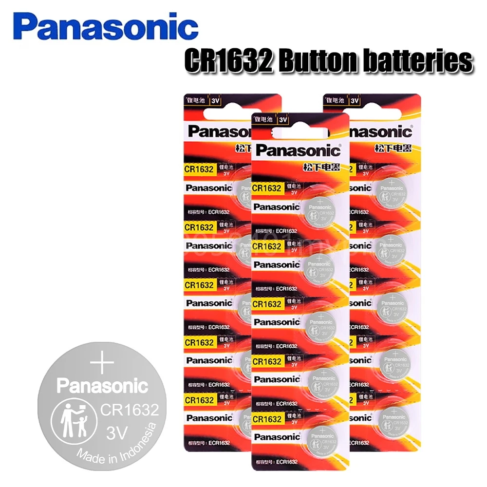 PANASONIC CR1632 1632 DL1632 3V Lithium Batteries Cell Button Coin Battery Calculator Toy Medical Device Batteries
PANASONIC CR1632 1632 DL1632 3V Lithium Batteries Cell Button Coin Battery Calculator Toy Medical Device Batteries