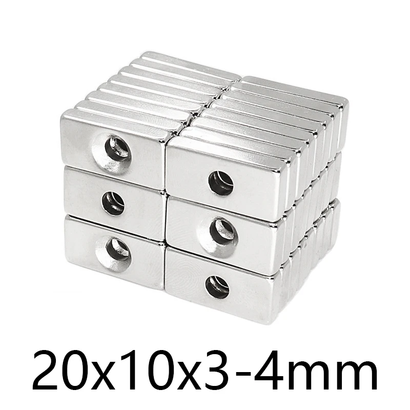 5/10/20/50/100PCS 20x10x3-4mm Block Countersunk Search Magnet Hole 4mm 20x10x3-4 Sheet Strong Permanent NdFeB Magnets 20*10*3-4
5/10/20/50/100PCS 20x10x3-4mm Block Countersunk Search Magnet Hole 4mm 20x10x3-4 Sheet Strong Permanent NdFeB Magnets 20*10*3-4