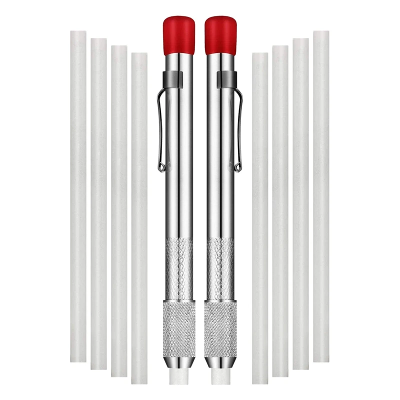 2Pcs Soapstone Holders Round Soapstone Marker Soapstone Pen With 8 Pcs Refills For Welding Tools And Markers Removable 
2Pcs Soapstone Holders Round Soapstone Marker Soapstone Pen With 8 Pcs Refills For Welding Tools And Markers Removable