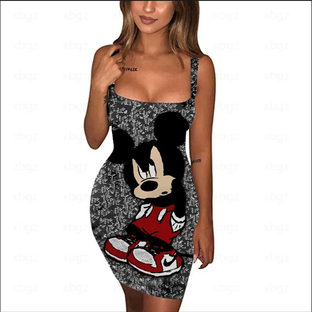 Minnie Mouse Sexy Cartoon Fashion Sleeveless Sling Party Dresses for Women 2022 Disney Top Women's Dress 3D Print Elegant Woman
Minnie Mouse Sexy Cartoon Fashion Sleeveless Sling Party Dresses for Women 2022 Disney Top Women's Dress 3D Print Elegant Woman