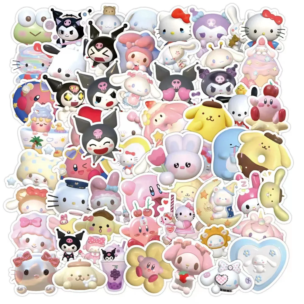 60 шт. Sanrio 3D Kuromi Hello Kitty Cinnamoroll Наклейка Детские игрушки для девочек милый пакет Кожа ноутбука водонепроницаемые наклейки
60 шт. Sanrio 3D Kuromi Hello Kitty Cinnamoroll Наклейка Детские игрушки для девочек милый пакет Кожа ноутбука водонепроницаемые наклейки