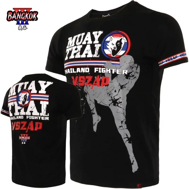 Vszap Thai Boxing Competition Training Thailand Fighting Sports MMA Short Sleeve T-shirt Men Boxing Suit Fitness Men
Vszap Thai Boxing Competition Training Thailand Fighting Sports MMA Short Sleeve T-shirt Men Boxing Suit Fitness Men