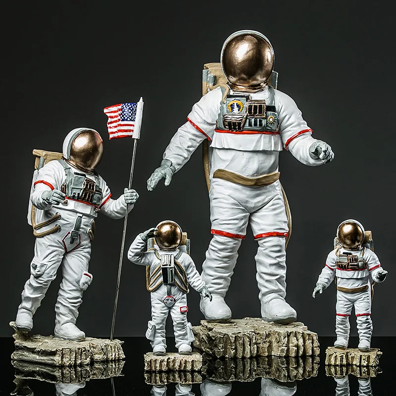 Crafts Space Man American Astronaut Sculpture Rocket Plane Cosmonaut figure model Resin Statue Home Decorations Figurines
Crafts Space Man American Astronaut Sculpture Rocket Plane Cosmonaut figure model Resin Statue Home Decorations Figurines